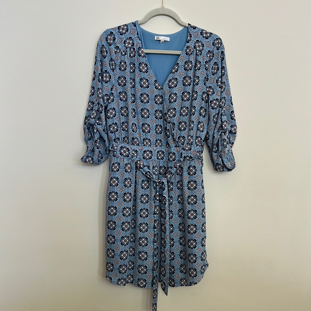 Patterned Blue Dress (L)